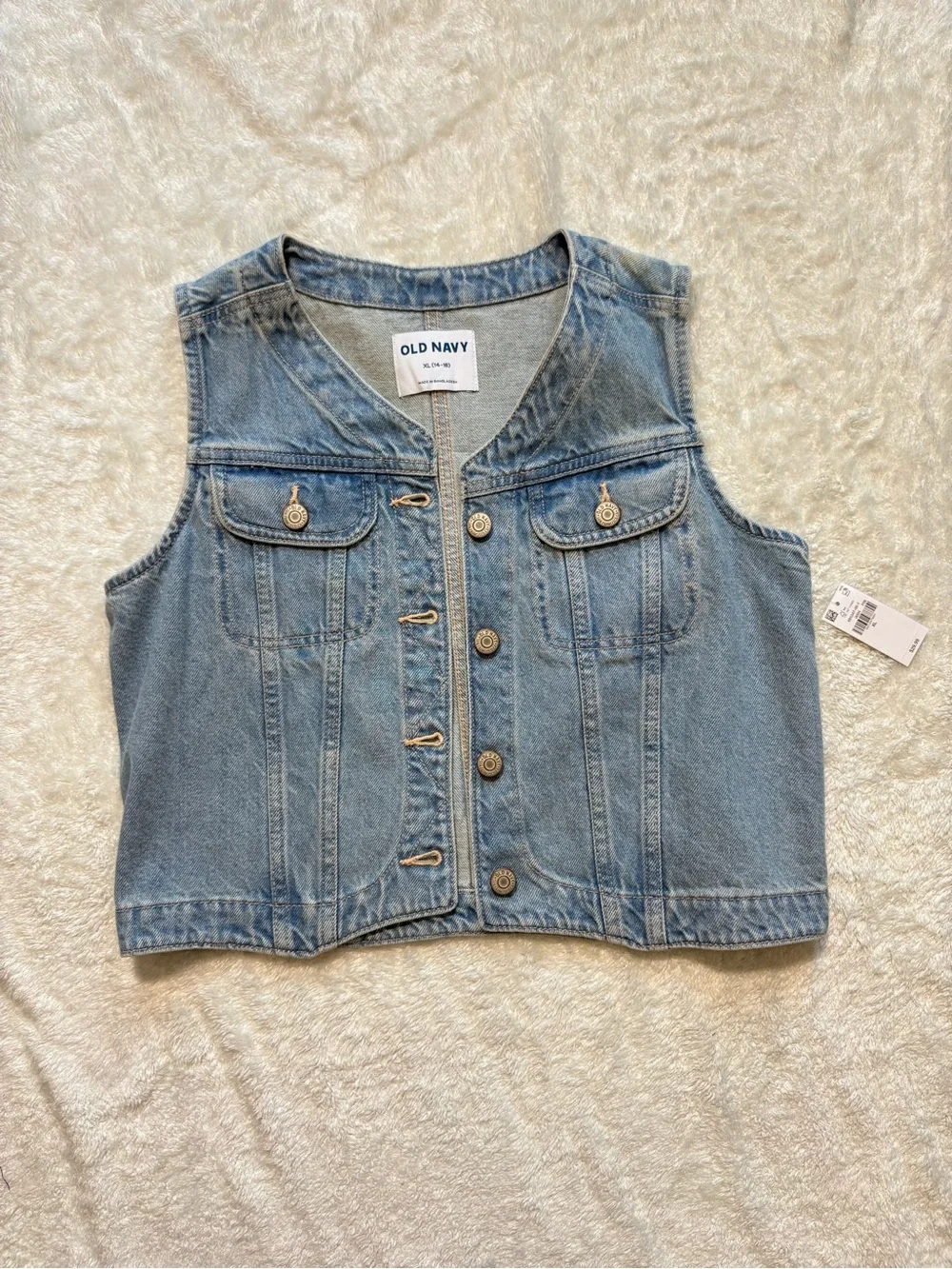 Old Navy Girls Light Blue Denim Vest